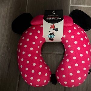 Disney Minnie Mouse Pink and White Travel Pillow
